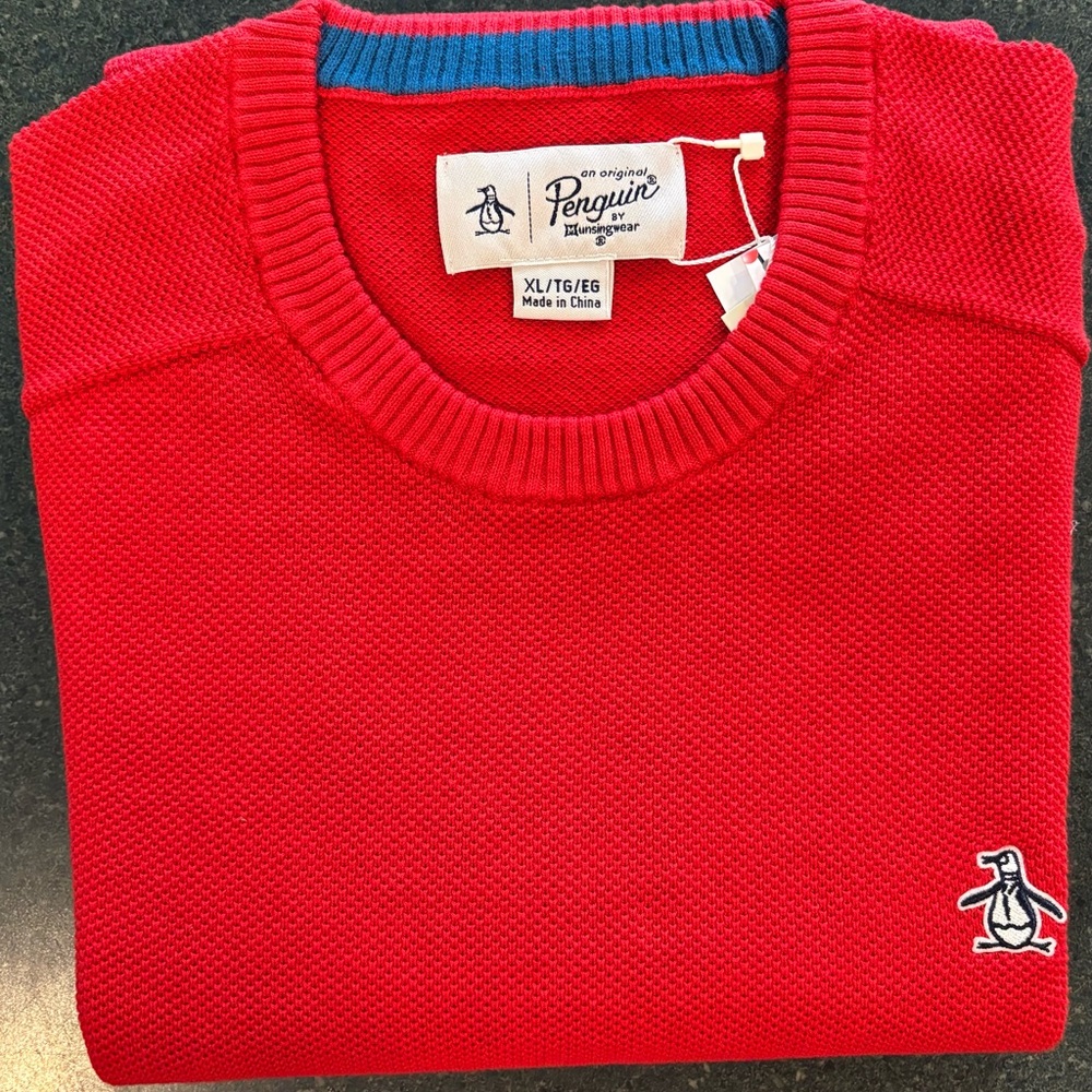 Original Penguin Red Crewneck Sweater